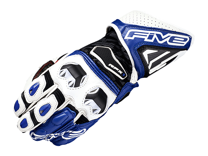 Мотоперчатки FIVE RFX1 бело-синие 9/M